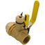 1" Full Port Forged Brass Ball Valve w/ Hi-Flow Hose Drain & Reversible Handle, IPS Union x IPS