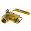 1" Pro-Pal Full Port Forged Brass Ball Valve w/ Hi-Flow Hose Drain & Reversible Handle (Lead Free)