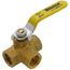 1/2" Threaded 3-Way Full Port Brass Ball Valve w/ L-Port