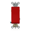 20A, 120/277V Decora Plus Rocker 3-way AC Quiet Switch, Commercial Spec Grade, Self Grounding, Back & Side Wired, (Red)
