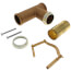 Chrome Pop-up Fit-all Drain for Standard Tub w/ 1-1/2" Brass Tubing & Plated Zinc Nuts (20 Gauge)
