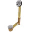 Chrome Pop-up Fit-all Drain for Standard Tub w/ 1-1/2" Brass Tubing & Plated Zinc Nuts (20 Gauge)