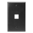 Single-Gang QuickPort Wallplate, 1-Port (Black)