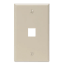 Single-Gang QuickPort Wallplate, 1-Port (Ivory)