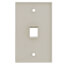 Single-Gang QuickPort Wallplate, 1-Port (Light Almond)
