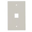 Single-Gang QuickPort Wallplate, 1-Port (Light Almond)