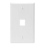 Single-Gang QuickPort Wallplate, 1-Port (White)