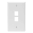 Single-Gang QuickPort Wallplate, 2-Port (White)