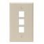 Single-Gang QuickPort Wallplate, 3-Port (Ivory)