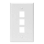 Single-Gang QuickPort Wallplate, 3-Port (White)