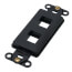 QuickPort Decora Multimedia Insert, 2-Port (Black)