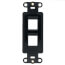 QuickPort Decora Multimedia Insert, 2-Port (Black)