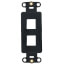 QuickPort Decora Multimedia Insert, 2-Port (Black)