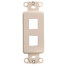 2-Port Electrical QuickPort Decora Wall Insert for Wall Plate (Ivory)