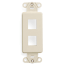 QuickPort Decora Multimedia Insert, 2-Port (Light Almond)