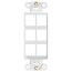QuickPort Decora Multimedia Insert, 6-Port (White)