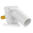 16 Series Panel Mount Receptacle, Male, 400A Max, 600V 45 Degree Angle, 1.125"L Threaded Stud Termination, #2-4/0 Cable Range (White)