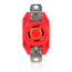 20A, 125/250V NEMA L14-20R, 3P, 4W, Flush Mtg Locking Receptacle, Grounding (Red)