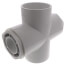 3" x 1-1/2" PVC Sch. 40 Cross