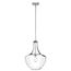 Everly 19.75" 1 Light Bell Pendant Clear Glass (Chrome)