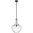 Everly 19.75" 1 Light Bell Pendant Clear Seeded Glass (Olde Bronze)