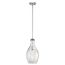 Everly 17.75" 1 Light Hour Glass Pendant Clear Glass (Chrome)