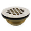 1-1/2" Threaded Brass Caulk Shower Drain w/Stainless Steel Strainer (101 NPT)
