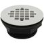 2" ABS No-Calk Shower Drain with a White Plastic Strainer