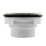 2" PVC Solvent Weld Shower Drain with UltraShine PVD Brass Strainer