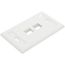 Single-Gang QuickPort Wallplate w/ ID Windows, 2-Port (White)