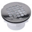 2" PVC Solvent Weld Shower Drain with Stainless Steel Strainer