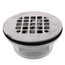 2" PVC No-Calk Shower Drain with Stainless Steel Strainer