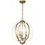 Voleta 20.75" 3 Light Pendant (Natural Brass)