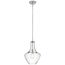 Everly 15.25" 1 Light Bell Pendant Clear Glass (Chrome)