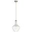 Everly 15.25" 1 Light Bell Pendant Clear Seeded Glass (Brushed Nickel)