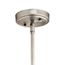 Everly 15.25" 1 Light Bell Pendant Clear Seeded Glass (Brushed Nickel)