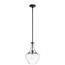 Everly 15.25" 1 Light Bell Pendant Clear Glass (Olde Bronze)