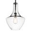 Everly 15.25" 1 Light Bell Pendant Clear Glass (Olde Bronze)