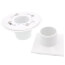 2" or 3" PVC Drain with Square Brushed Nickel Snap-Tite Strainer
