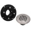 2" or 3" ABS Shower Drain with Round Snap-In Stainless Steel Strainer & Tile Ring