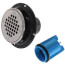 2" or 3" PVC Shower Drain with Round Screw-In Stainless Steel Strainer, Tile Ring & Test Plug