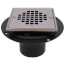 2" or 3" PVC Square Low Profile Drain Stainless Steel Screw-In Strainer with Ring and Plug
