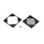 130 Series Square Shower Drain with Stainless Steel Strainer w/ Ring (Oil Rubbed Bronze)