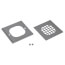 4.54" Square Snap-In Stainless Steel Strainer w/ Tile Ring