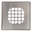 4.54" Square Snap-In Brushed Nickel Strainer w/ Tile Ring