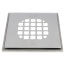 4.54" Square Snap-In Brushed Nickel Strainer w/ Tile Ring