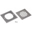 4.54" Square Snap-In Brushed Nickel Strainer w/ Tile Ring