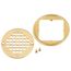 130 Series Round Screw-In Shower Strainer w/ Ring (Brushed Gold)