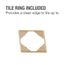1130 Series Square Shower Drain with Stainless Steel Strainer w/ Ring (Brushed Gold)