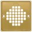 1130 Series Square Shower Drain with Stainless Steel Strainer w/ Ring (Brushed Gold)